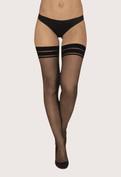 Bas Voile Satiné Transparent 15D Sexy Legs - Noir