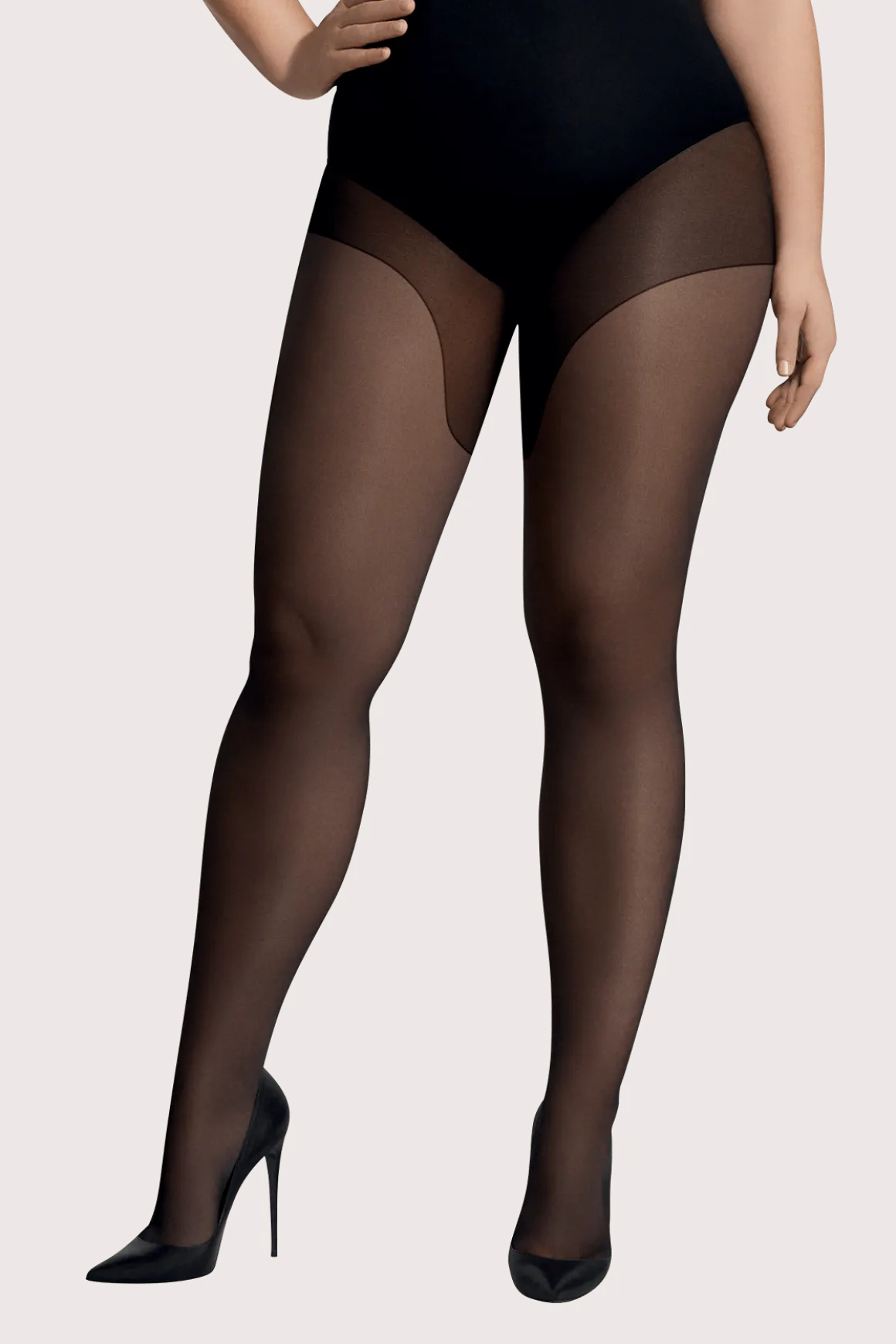 Collant Anti-Frottement Semi-Opaque 30D sur-mesure Morphologie - Noir