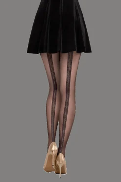 Collant Fantaisie 25D Baguette Féline Magic Nights - Noir ébène