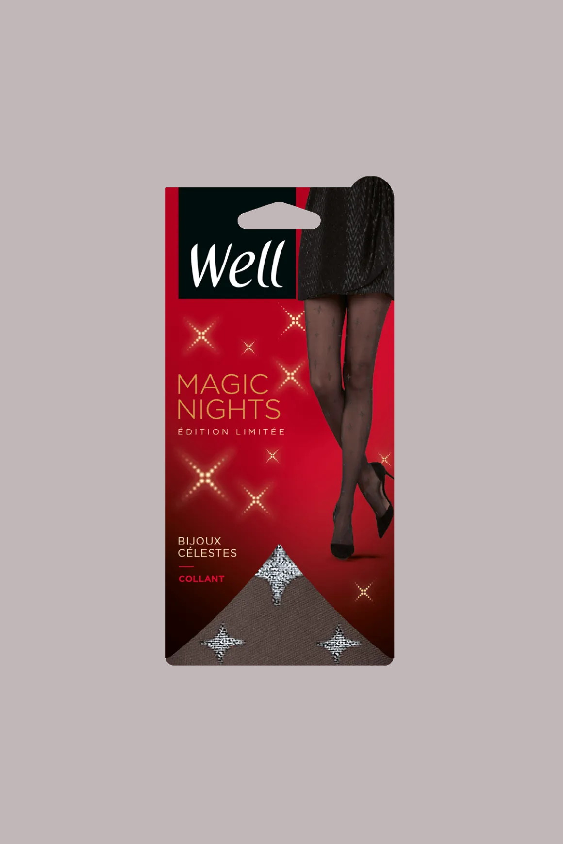 Collant Fantaisie 25D Bijoux Célestes Magic Nights - Noir ébène