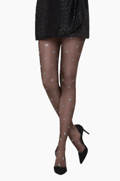 Collant Fantaisie 25D Bijoux Célestes Magic Nights - Noir ébène