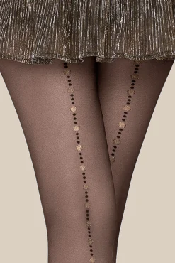 Collant Fantaisie 25D Perles Scintillantes Magic Nights - Noir ébène