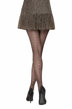 Collant Fantaisie 25D Perles Scintillantes Magic Nights - Noir ébène