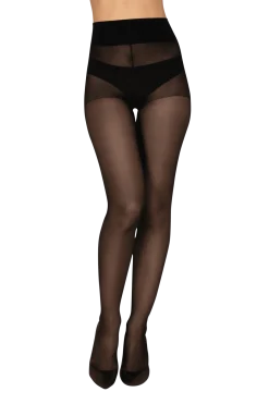 Collant Semi-Opaque 30D Well Infini Confort - Noir