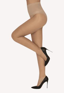 Collant Transparent 19D Elastivoile Affinant - Beige medium
