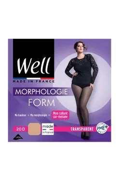 Collant Transparent 20D sur-mesure Morphologie - Beige lumineux