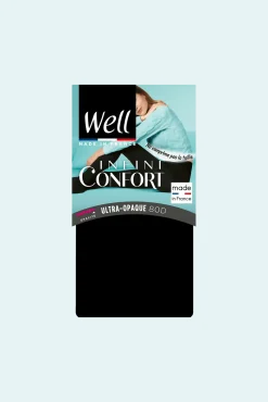 Collant Ultra-Opaque 80D Well Infini Confort - Noir