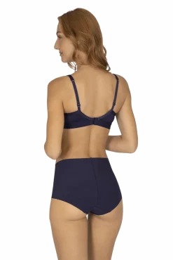 Culotte Haute Microfibre Invisi Galbe - Bleu nuit