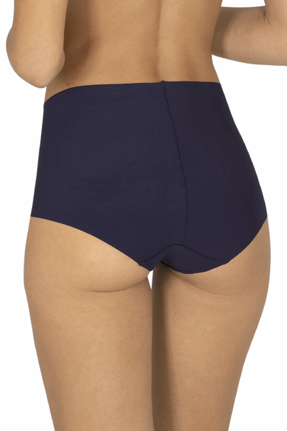 Culotte Haute Microfibre Invisi Galbe - Bleu nuit