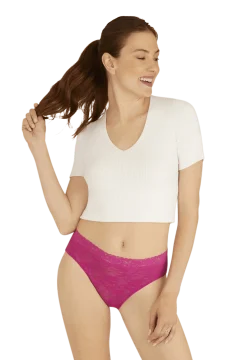 Duo Pop Lot de 2 Slips - Fuchsia / blanc