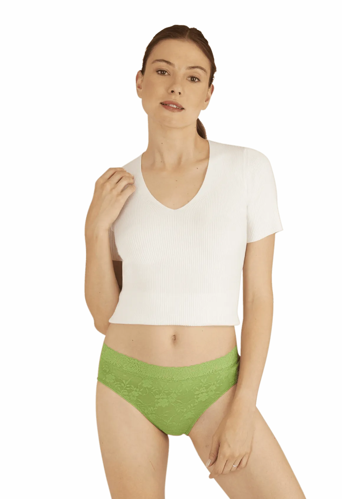 Duo Pop Lot de 2 Slips - Vert éclatant / blanc