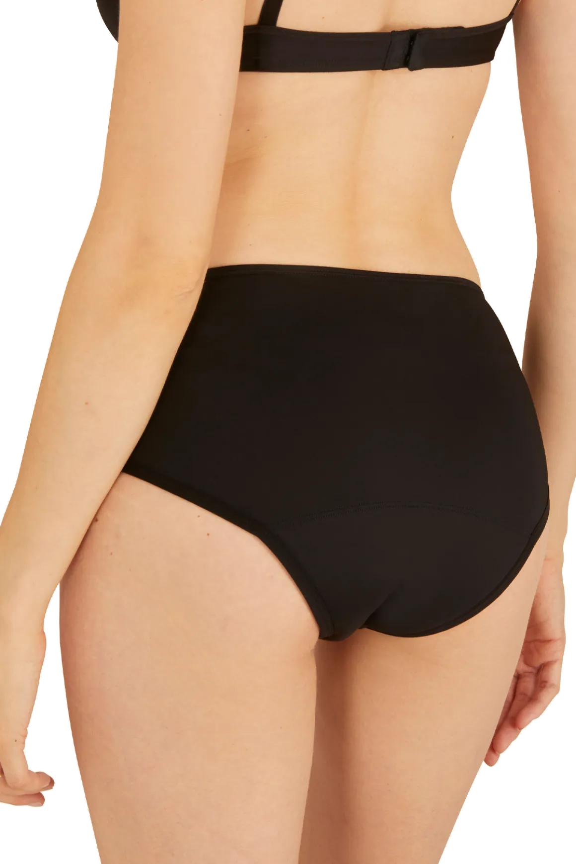 Flux Modéré - Culotte Menstruelle Tulle Design Intimement WELL - Noir