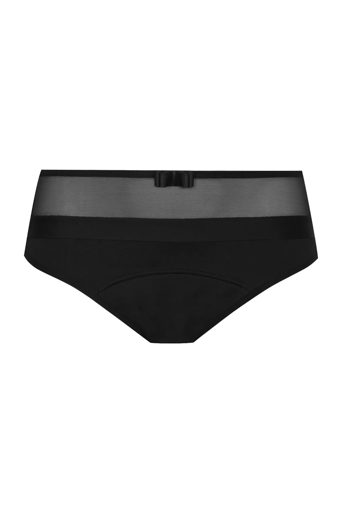 Flux Modéré - Culotte Menstruelle Tulle Design Intimement WELL - Noir