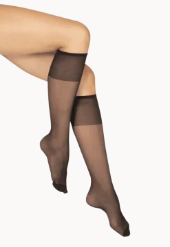 Lot de 4 paires de Mi-Bas Transparents 20D - Noir