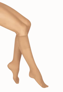 Lot de 4 paires de Mi-Bas Transparents 20D - Beige