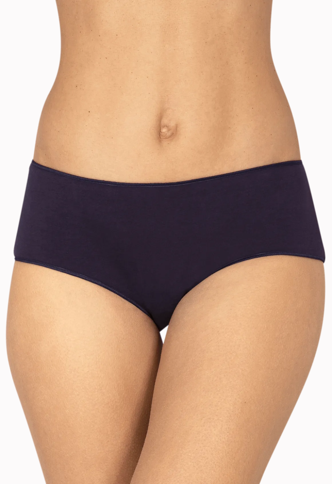 Lot de 3 Shortys en coton bio Intimement Bio - Blanc / bleu / poudre