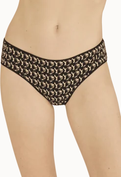 Lot de 3 slips en coton bio Intimement Bio - Graphique / noir / nude