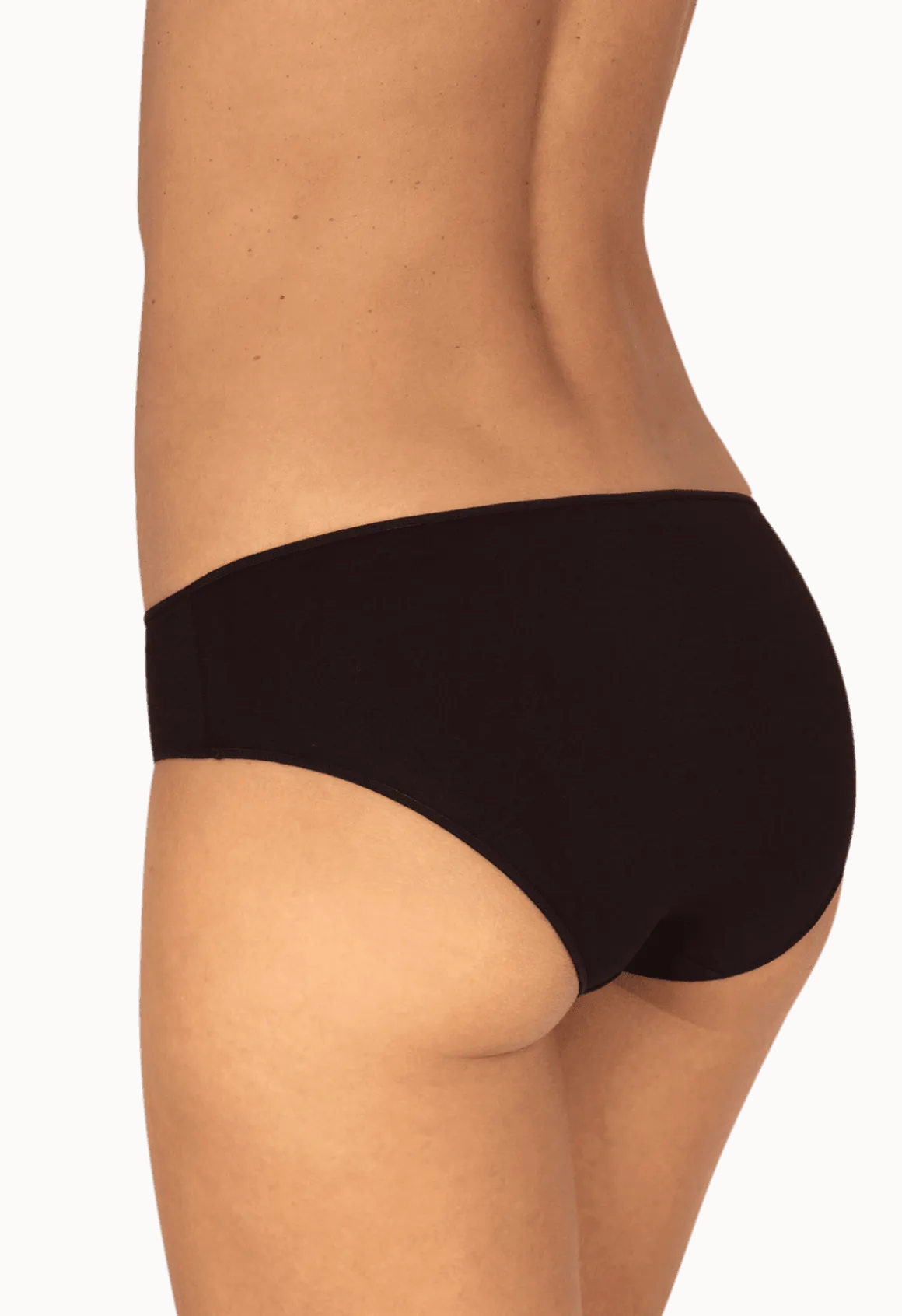 Lot de 3 slips en coton bio Intimement Bio - Graphique / noir / nude