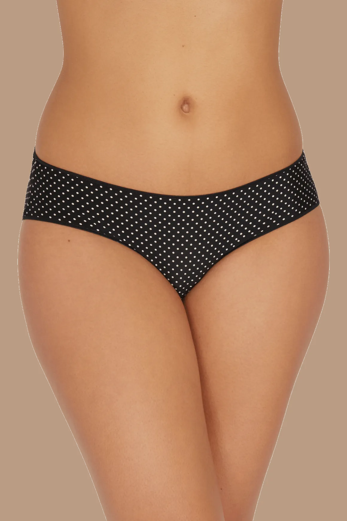 Lot de 3 Slips - Trio fantaisie micro - Pois / noir / poudre