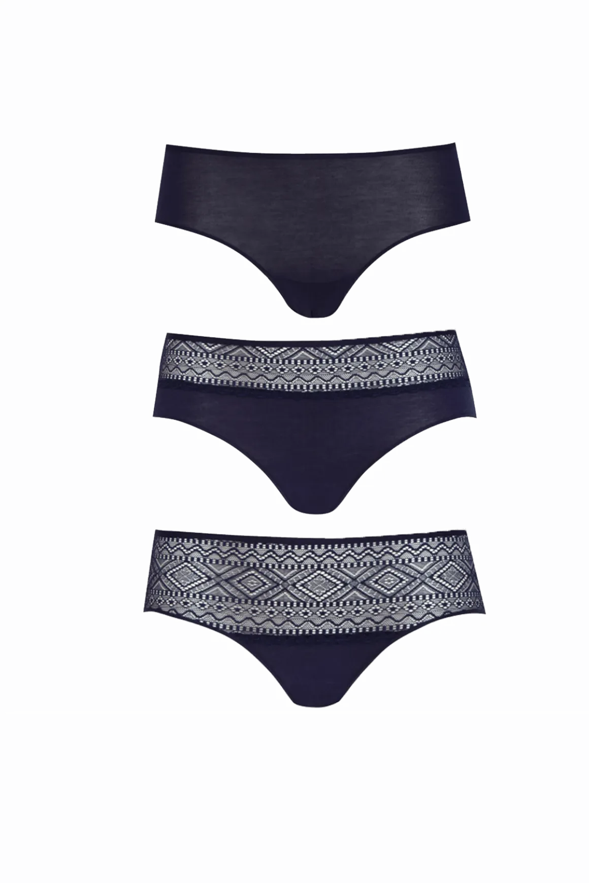 Lot de 3 Slips - Trio Modal - Bleu nuit