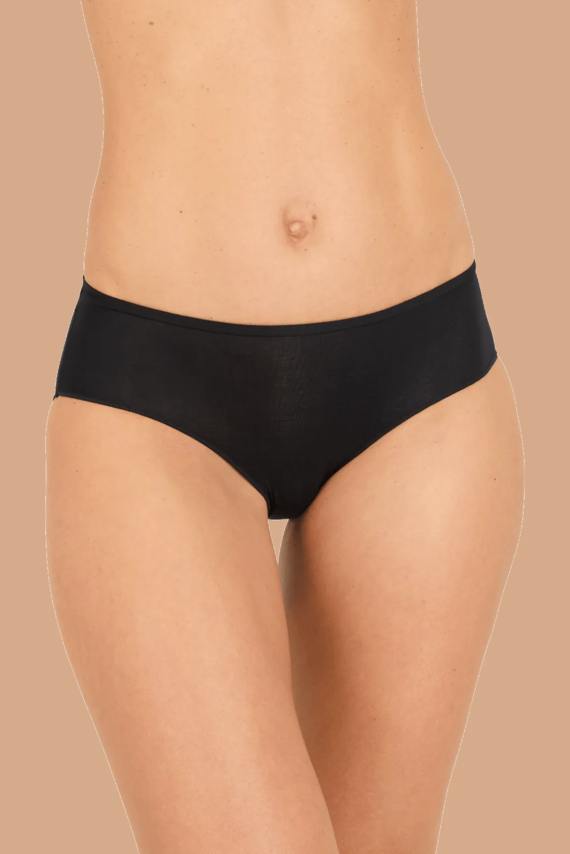 Lot de 3 Slips - Trio Modal - Vert paon / noir / soie