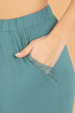 Pantalon Large Minuit - Vert paon