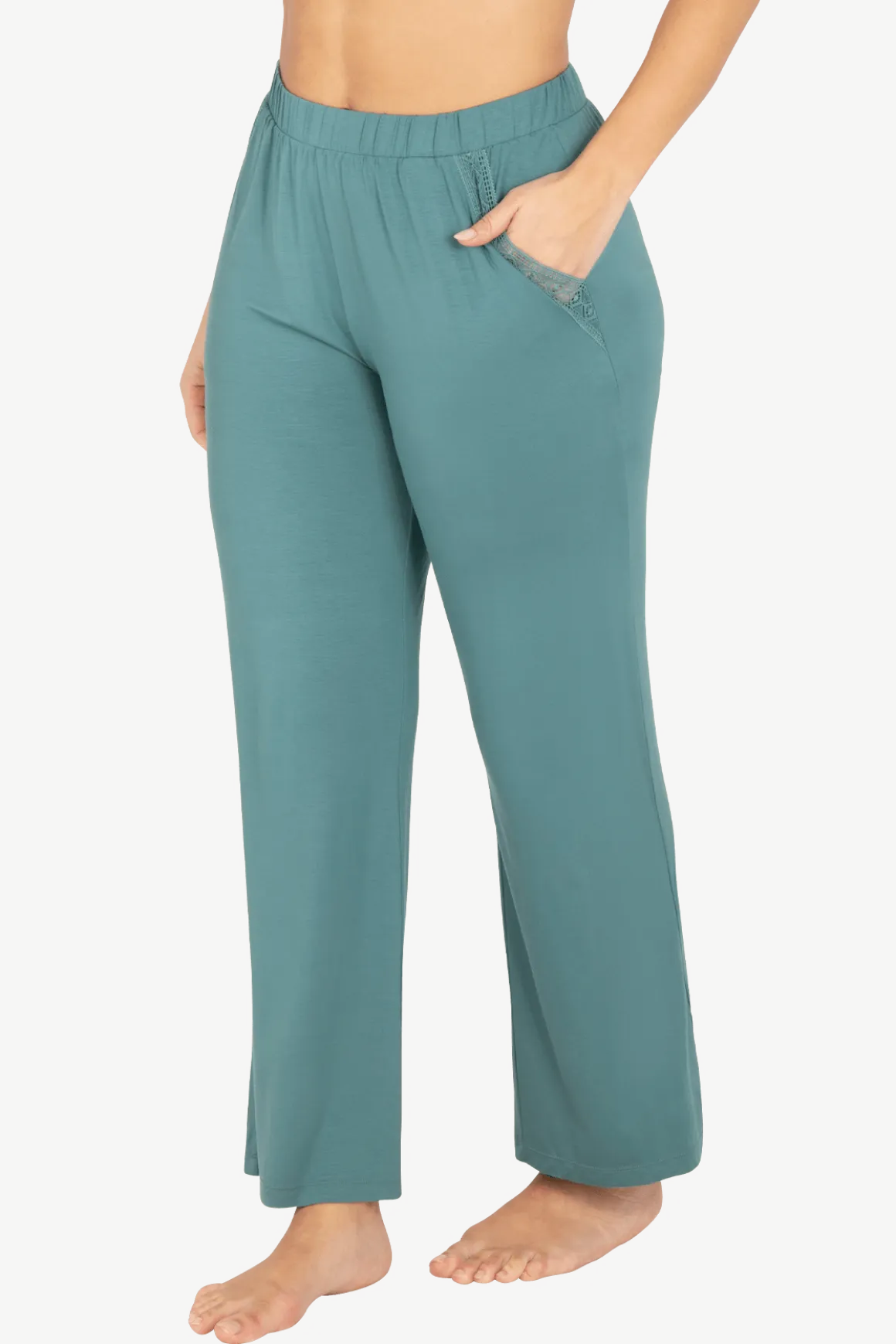 Pantalon Large Minuit - Vert paon