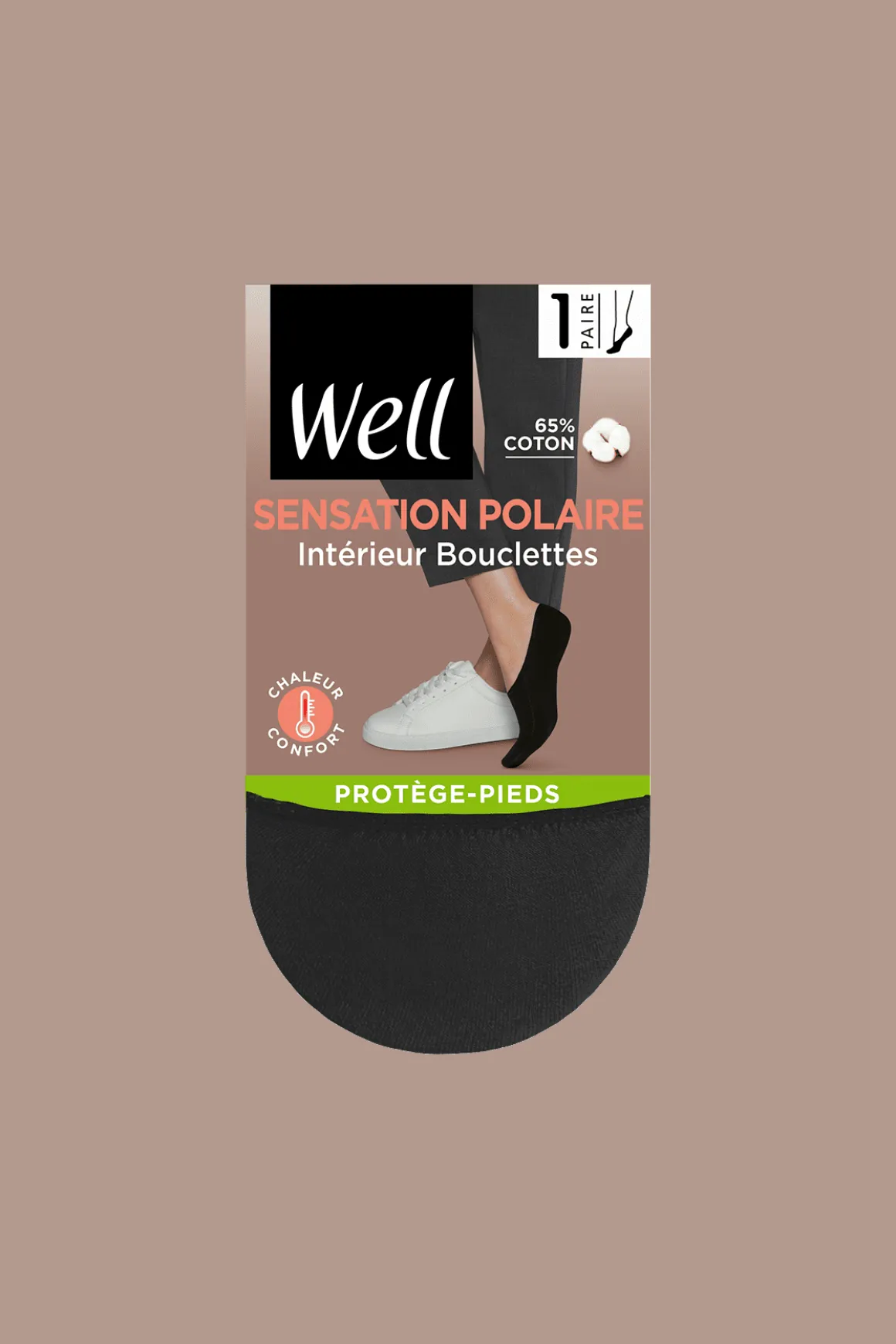 Protège-Pieds Sensation Polaire - Noir ébène