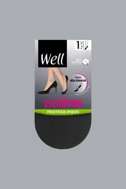 Protège-Pieds Spécial Escarpins Ultra échancré Patch Anti-glisse - Noir