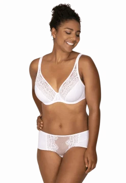 Shorty en dentelle et microfibre L'irrésistible - Blanc