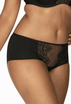 Shorty en dentelle et microfibre L'irrésistible - Noir