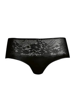 Shorty Résille Florale - Noir