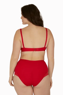 Shorty taille haute Tulle Design - Rouge ardent