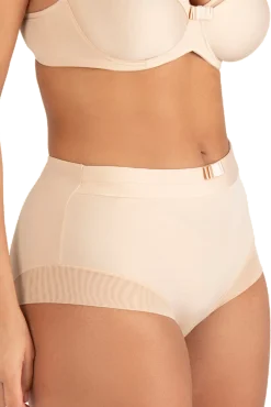 Shorty taille haute Tulle Design - Nude