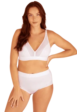 Shorty taille haute Tulle Design - Blanc