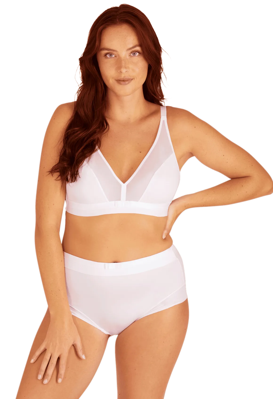 Shorty taille haute Tulle Design - Blanc