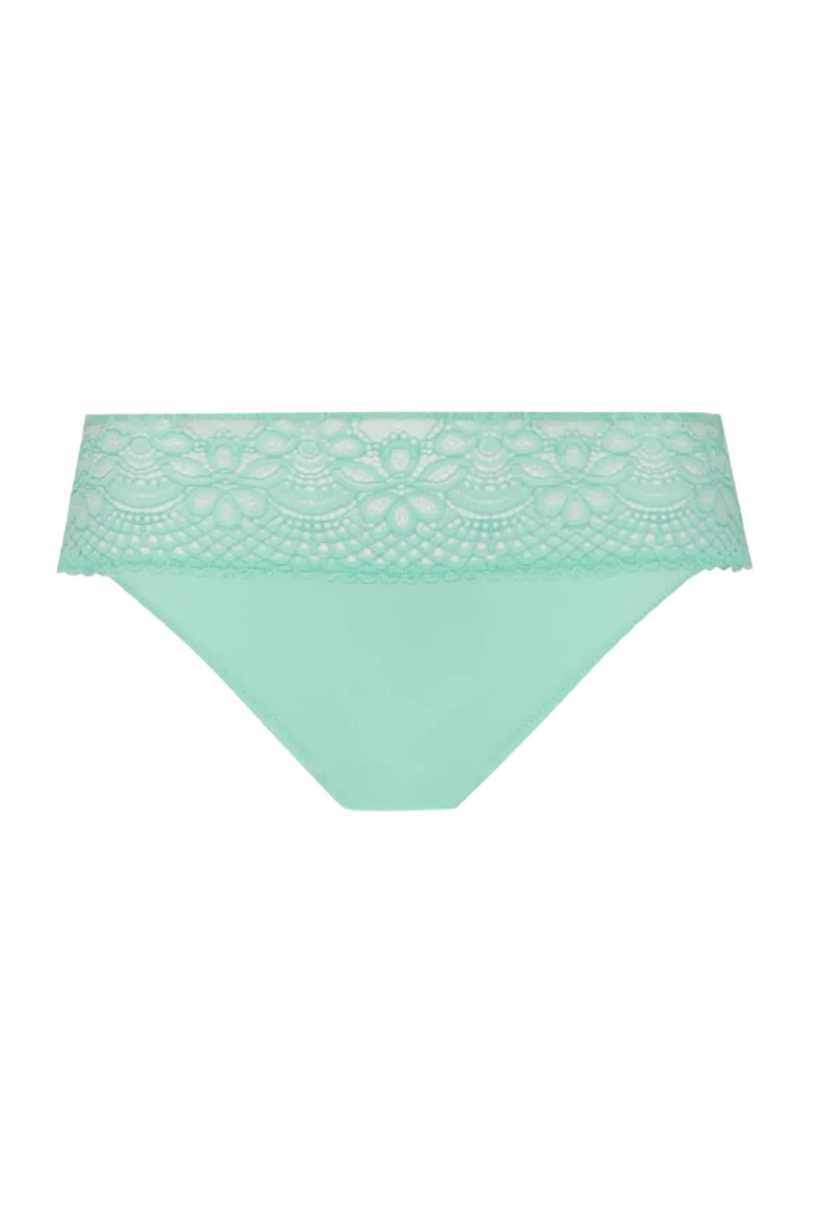 Slip brésilien dentelle et microfibre L'irrésistible - Vert amande