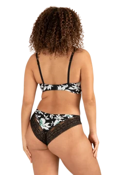 Slip brésilien dentelle et microfibre L'irrésistible - Jasmin