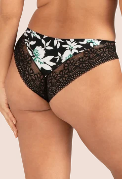 Slip brésilien dentelle et microfibre L'irrésistible - Jasmin