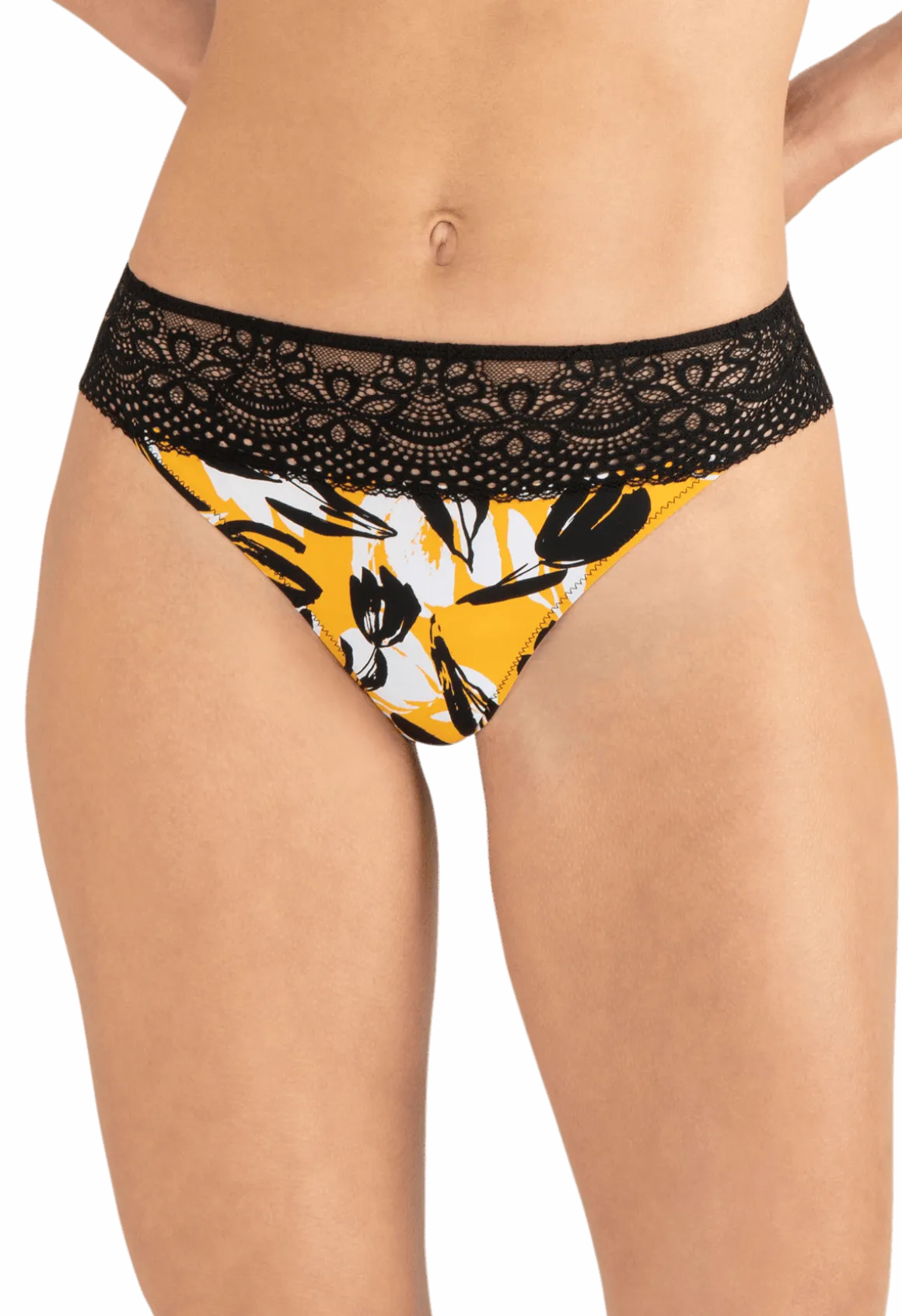 Slip brésilien dentelle et microfibre L'irrésistible - Esquisse