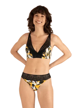 Slip brésilien dentelle et microfibre L'irrésistible - Esquisse