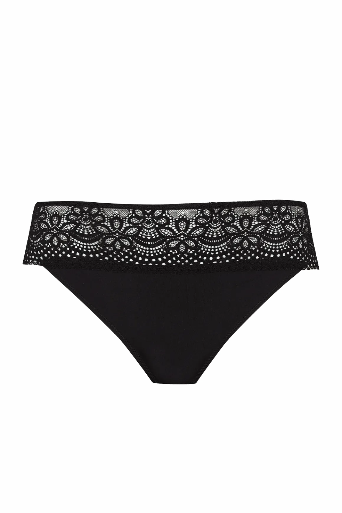 Slip brésilien dentelle et microfibre L'irrésistible - Noir