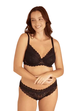Slip Dentelle Audacieuse - Noir