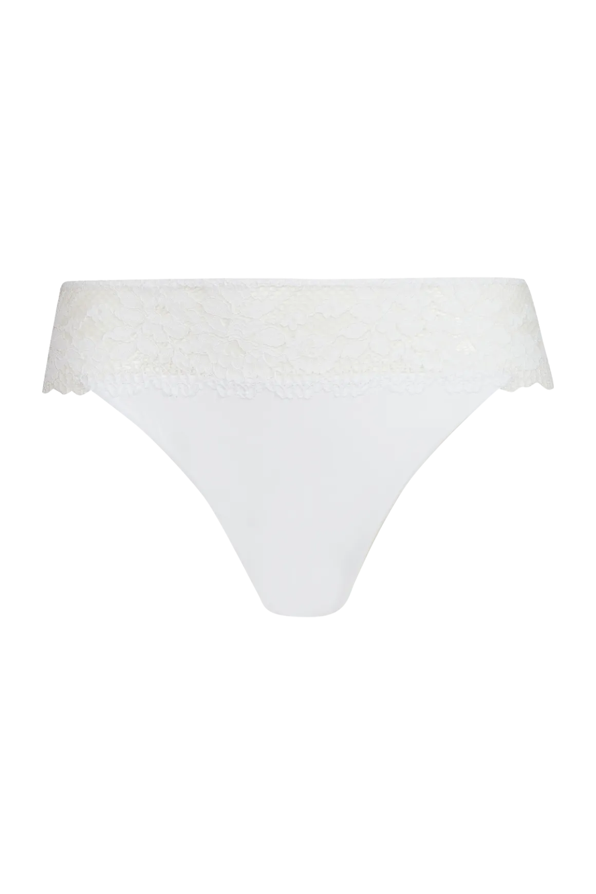 Slip Résille Florale - Blanc