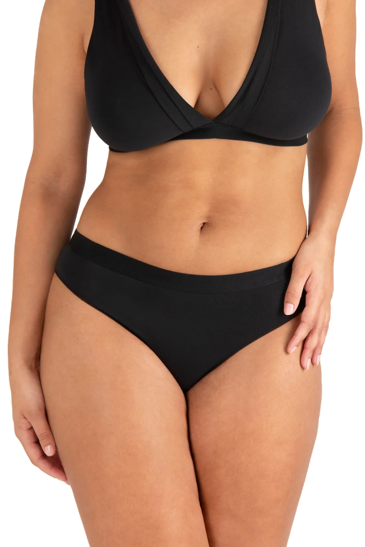 Slip Tulle Design Coton - Noir