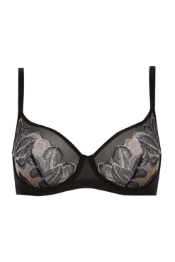 Soutien-gorge à armatures Nymphéas - Noir
