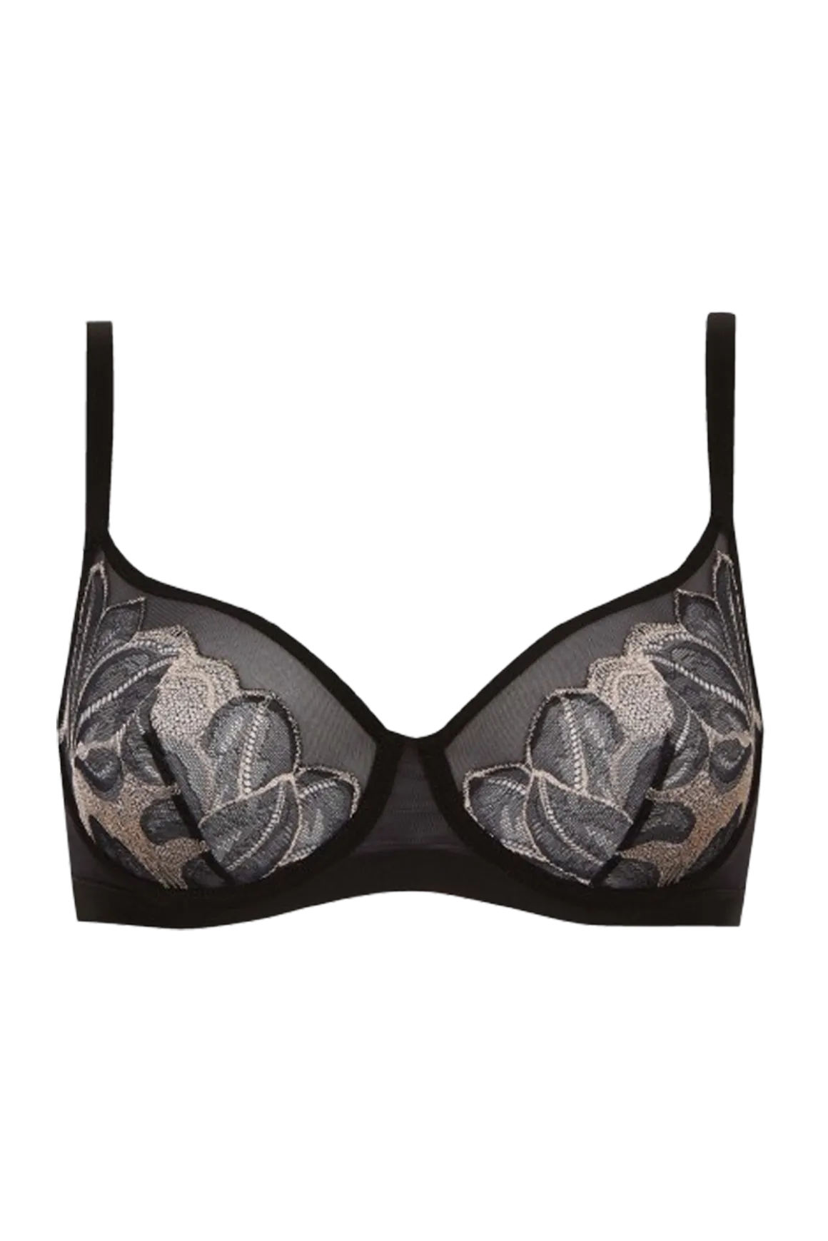Soutien-gorge à armatures Nymphéas - Noir