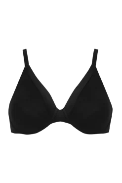 Soutien-gorge à armatures Tulle Design Coton - Noir