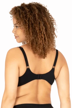 Soutien-gorge à armatures Tulle Design Coton - Noir