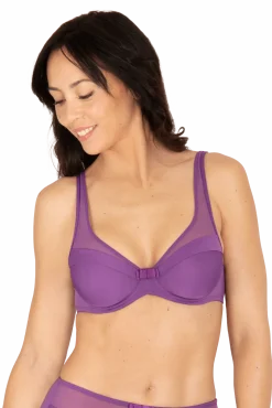 Soutien-gorge à armatures Tulle Design - Violet